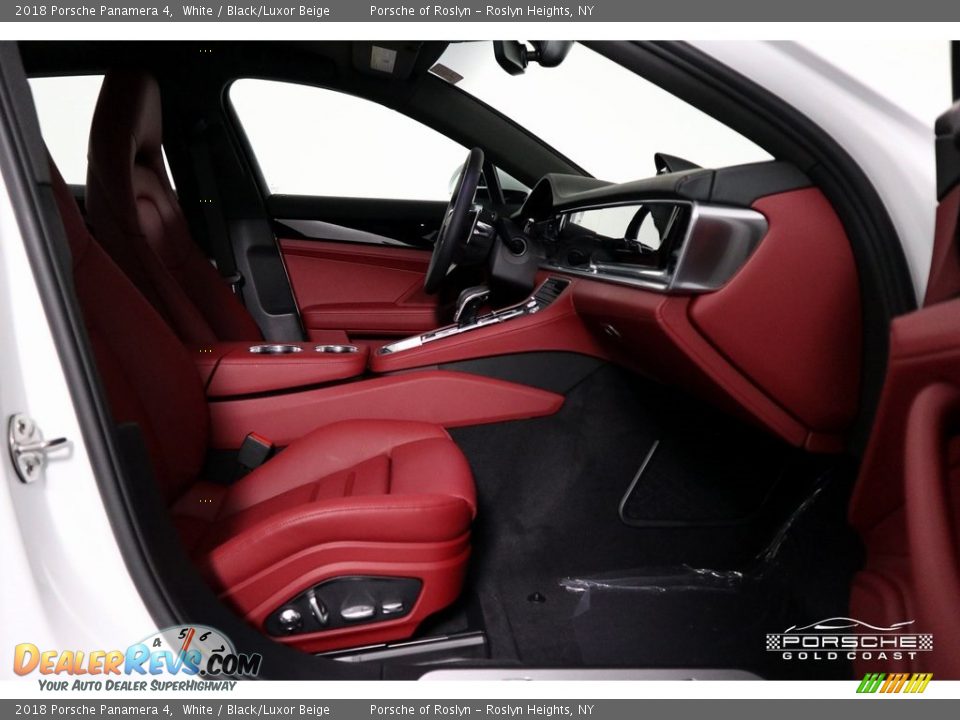 2018 Porsche Panamera 4 White / Black/Luxor Beige Photo #23