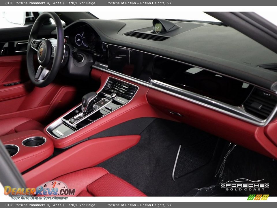 2018 Porsche Panamera 4 White / Black/Luxor Beige Photo #24
