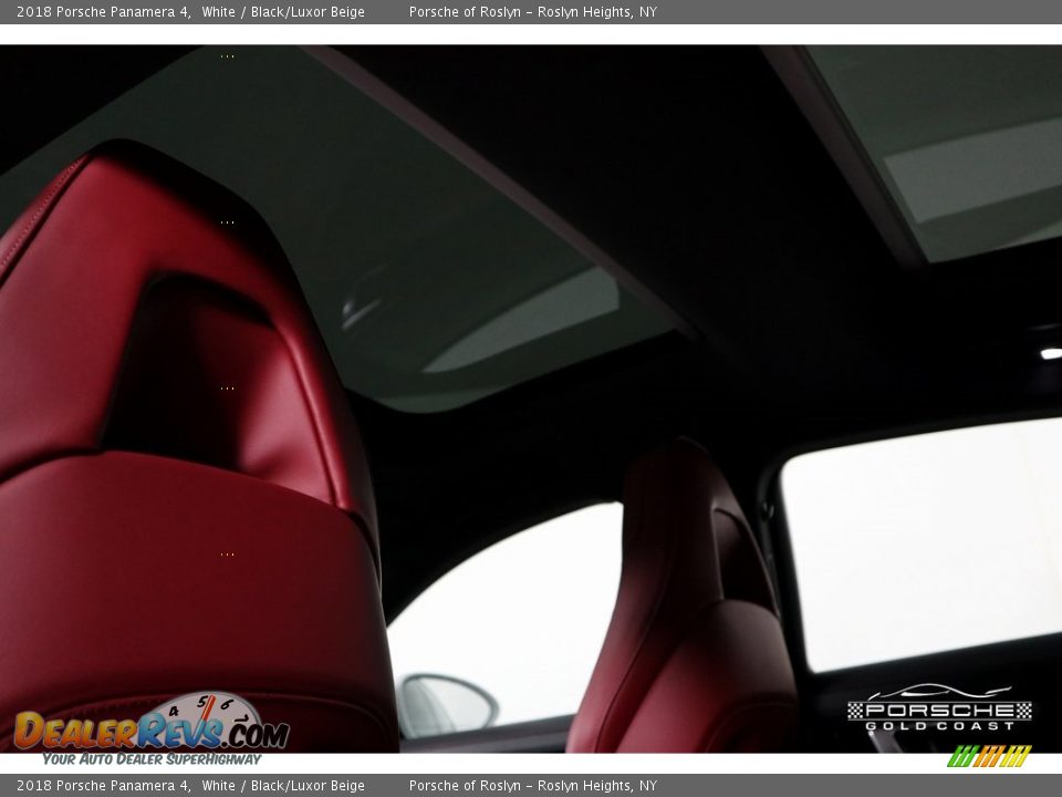 2018 Porsche Panamera 4 White / Black/Luxor Beige Photo #25