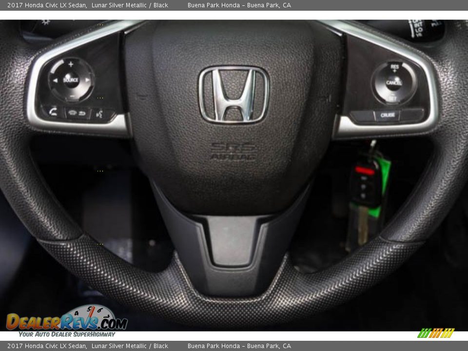 2017 Honda Civic LX Sedan Lunar Silver Metallic / Black Photo #13