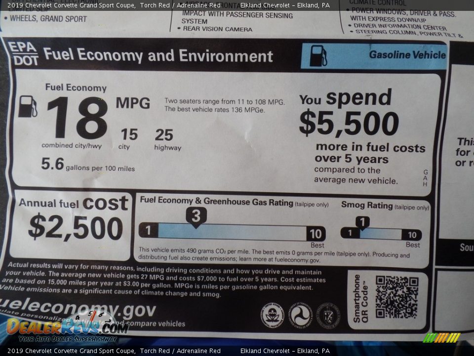 2019 Chevrolet Corvette Grand Sport Coupe Torch Red / Adrenaline Red Photo #34