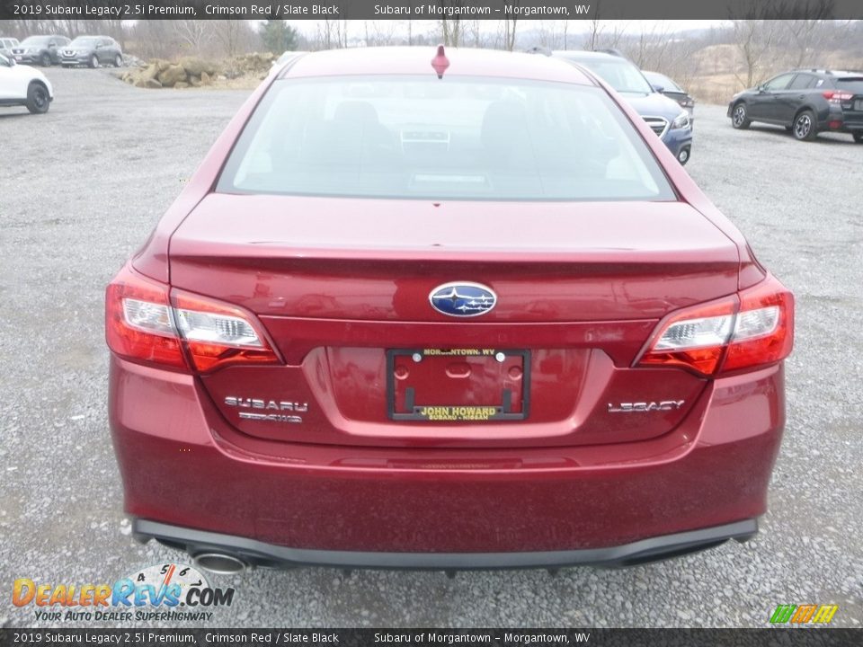 2019 Subaru Legacy 2.5i Premium Crimson Red / Slate Black Photo #5