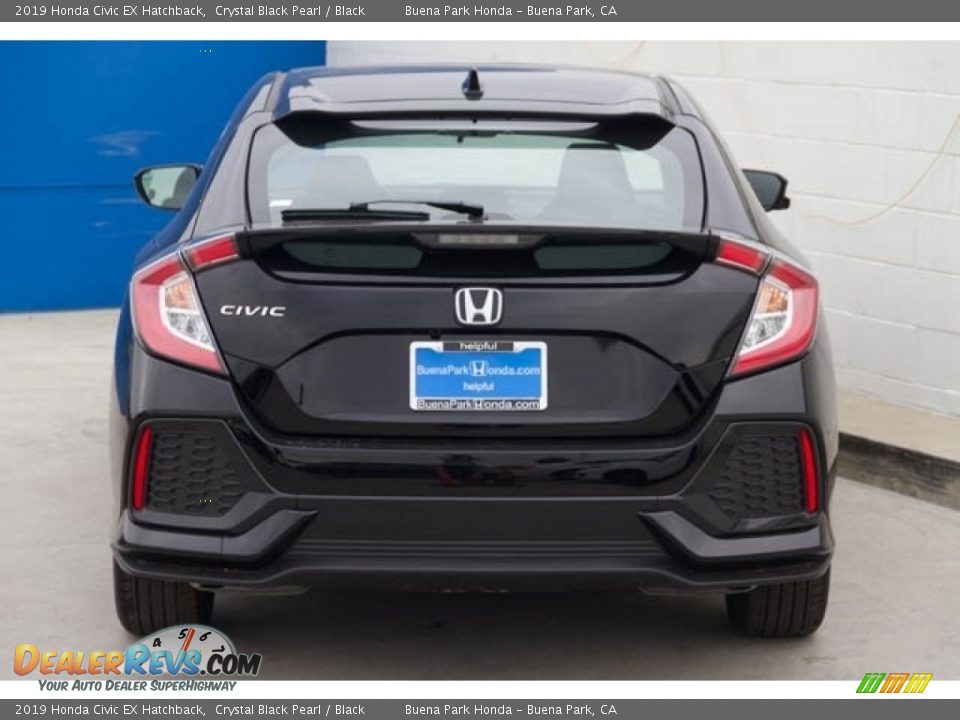 2019 Honda Civic EX Hatchback Crystal Black Pearl / Black Photo #6