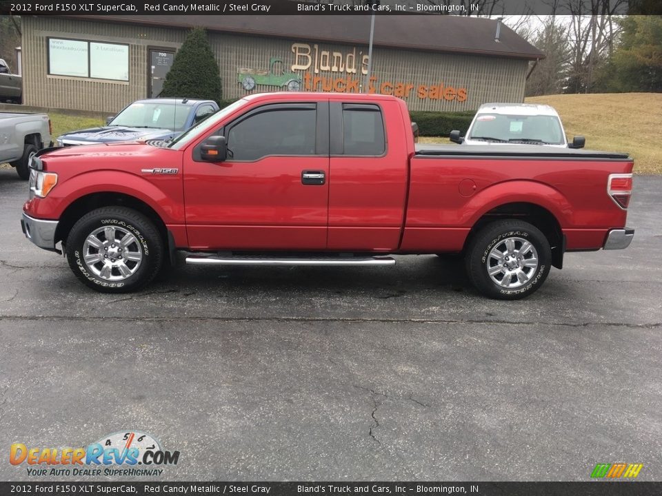 2012 Ford F150 XLT SuperCab Red Candy Metallic / Steel Gray Photo #2