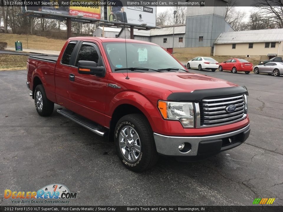 2012 Ford F150 XLT SuperCab Red Candy Metallic / Steel Gray Photo #14