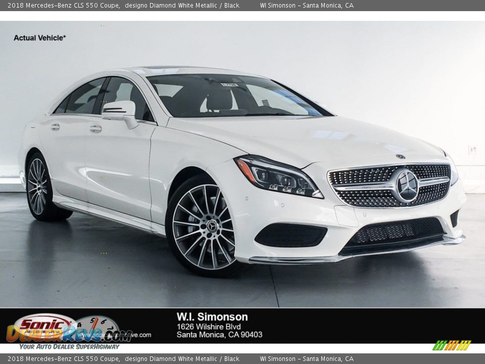 2018 Mercedes-Benz CLS 550 Coupe designo Diamond White Metallic / Black Photo #1