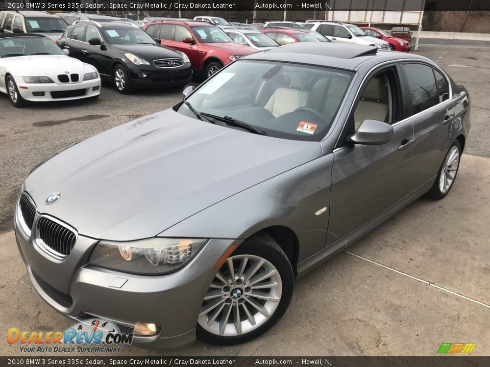 2010 BMW 3 Series 335d Sedan Space Gray Metallic / Gray Dakota Leather Photo #2