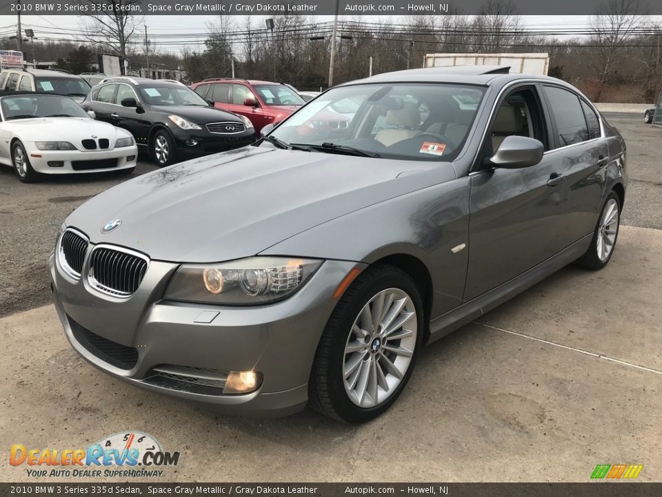 2010 BMW 3 Series 335d Sedan Space Gray Metallic / Gray Dakota Leather Photo #3