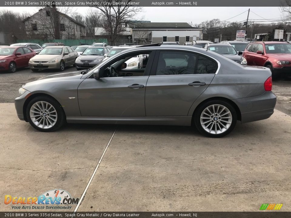 2010 BMW 3 Series 335d Sedan Space Gray Metallic / Gray Dakota Leather Photo #4