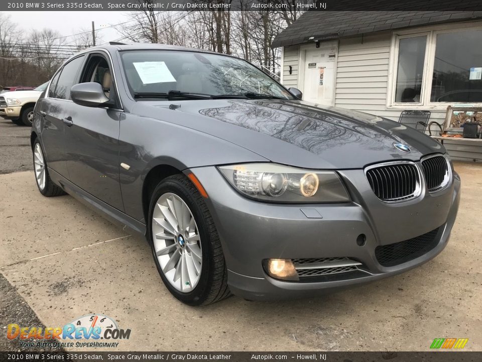 2010 BMW 3 Series 335d Sedan Space Gray Metallic / Gray Dakota Leather Photo #12