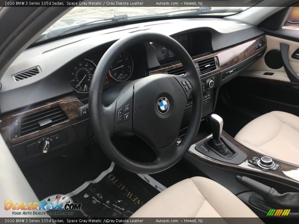 2010 BMW 3 Series 335d Sedan Space Gray Metallic / Gray Dakota Leather Photo #14