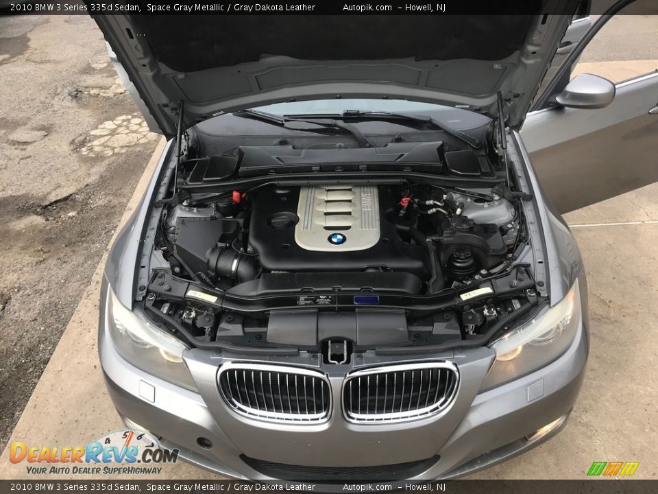 2010 BMW 3 Series 335d Sedan Space Gray Metallic / Gray Dakota Leather Photo #22