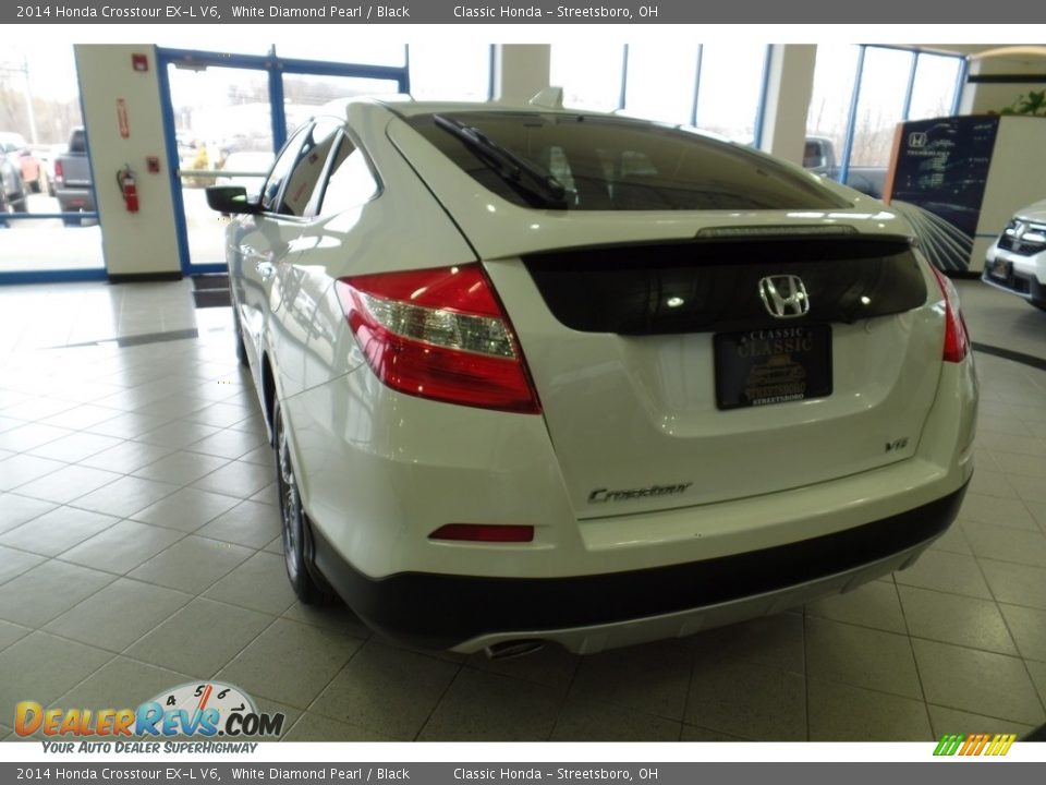 2014 Honda Crosstour EX-L V6 White Diamond Pearl / Black Photo #3