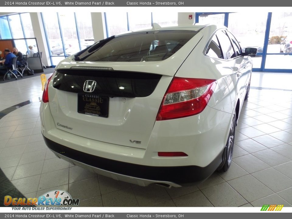 2014 Honda Crosstour EX-L V6 White Diamond Pearl / Black Photo #4