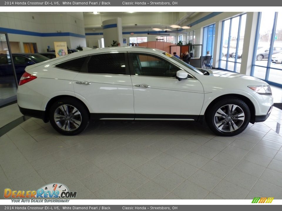 2014 Honda Crosstour EX-L V6 White Diamond Pearl / Black Photo #5