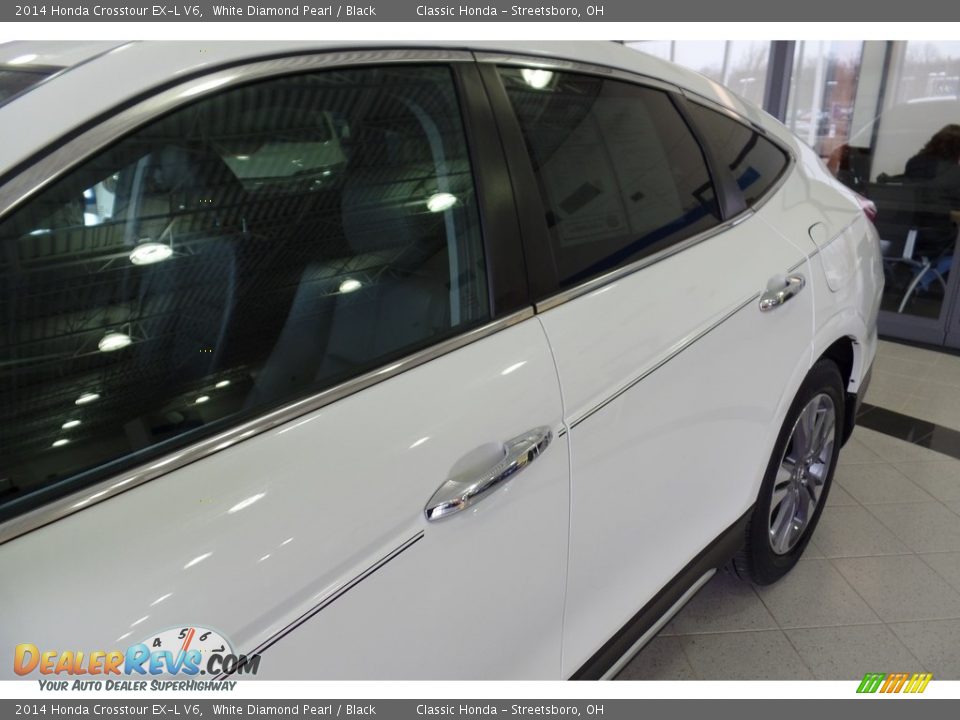 2014 Honda Crosstour EX-L V6 White Diamond Pearl / Black Photo #8