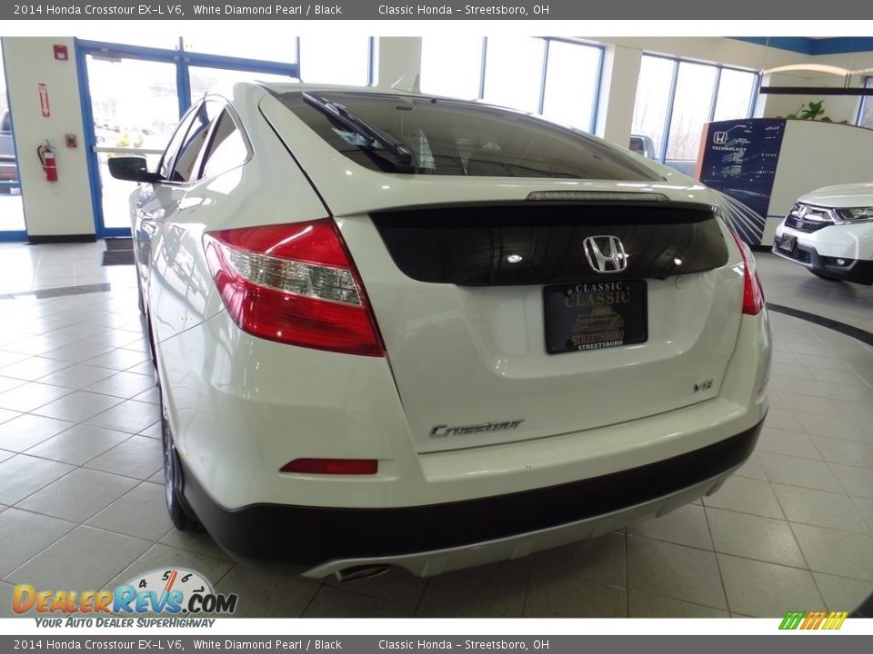 2014 Honda Crosstour EX-L V6 White Diamond Pearl / Black Photo #9