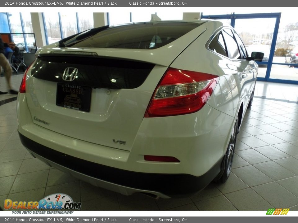 2014 Honda Crosstour EX-L V6 White Diamond Pearl / Black Photo #10