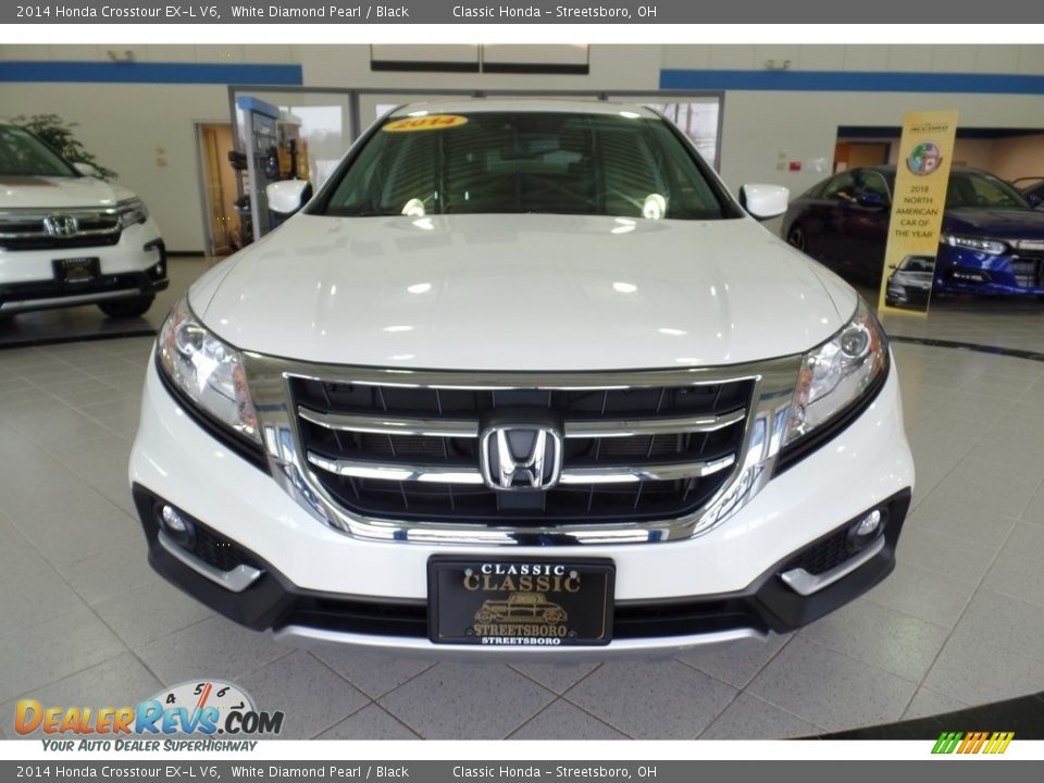 2014 Honda Crosstour EX-L V6 White Diamond Pearl / Black Photo #13
