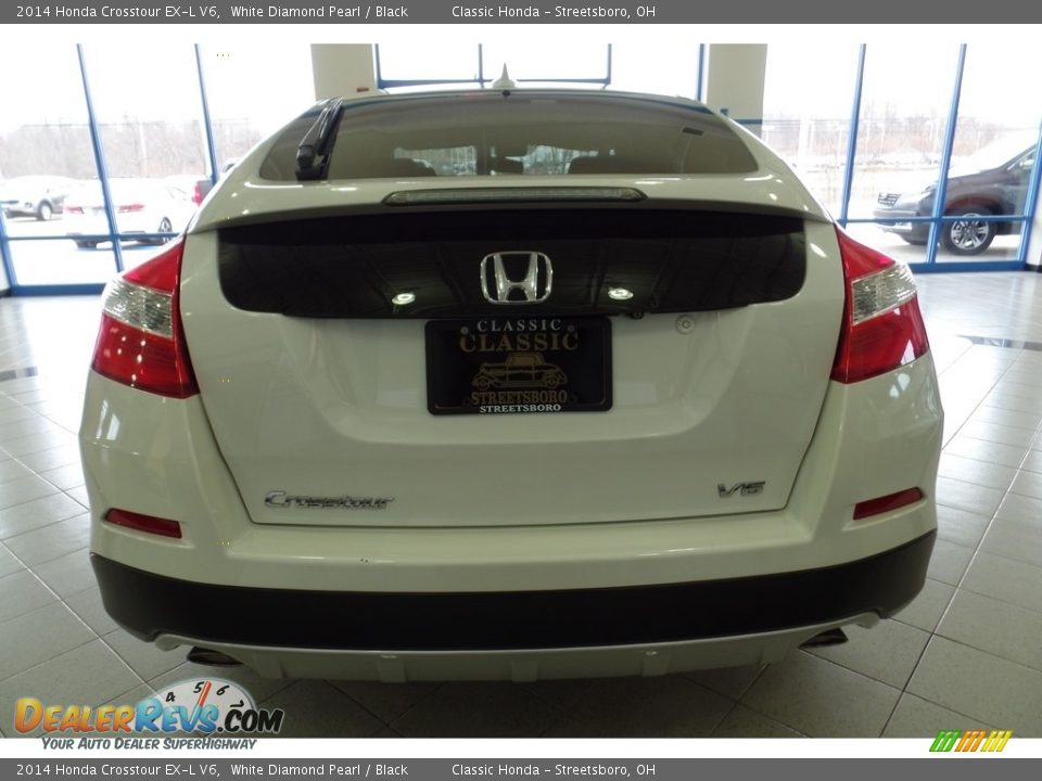 2014 Honda Crosstour EX-L V6 White Diamond Pearl / Black Photo #14