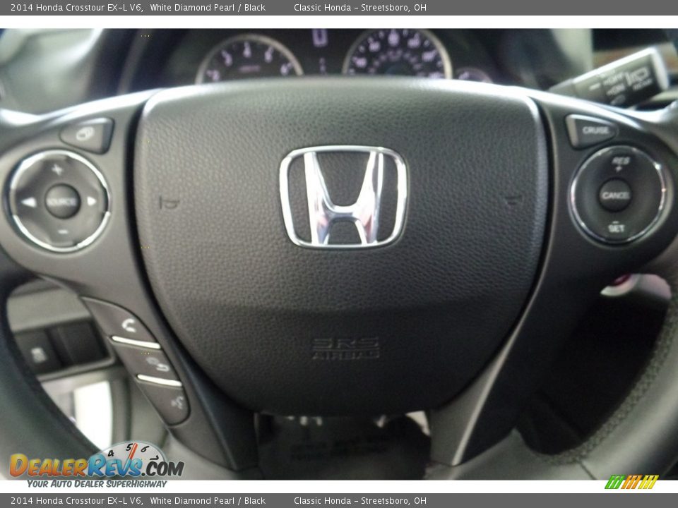 2014 Honda Crosstour EX-L V6 White Diamond Pearl / Black Photo #23