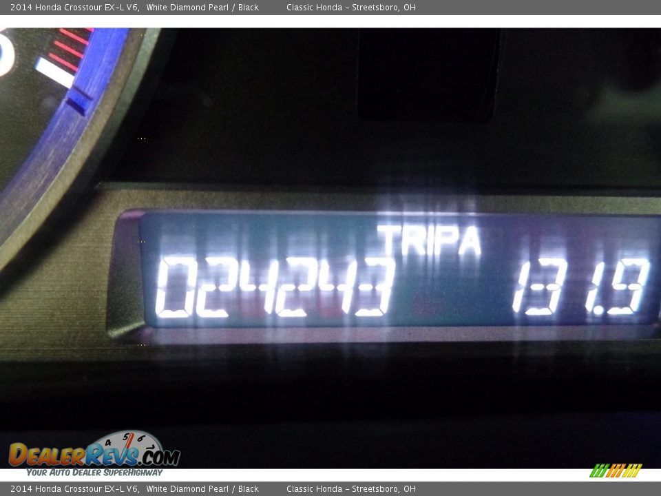 2014 Honda Crosstour EX-L V6 White Diamond Pearl / Black Photo #36