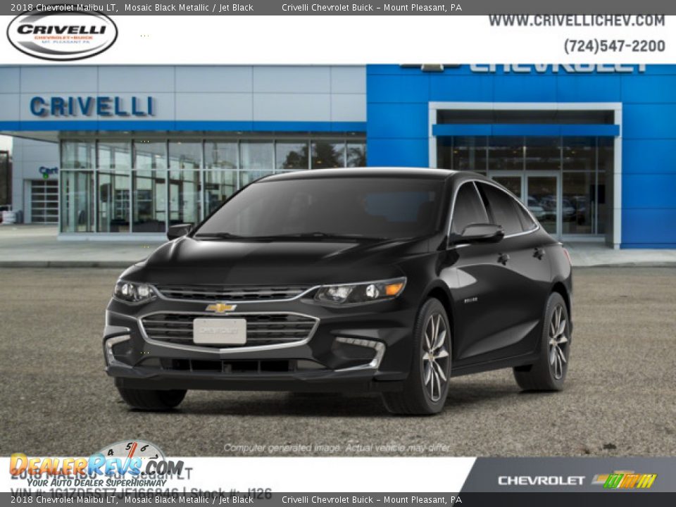 2018 Chevrolet Malibu LT Mosaic Black Metallic / Jet Black Photo #1
