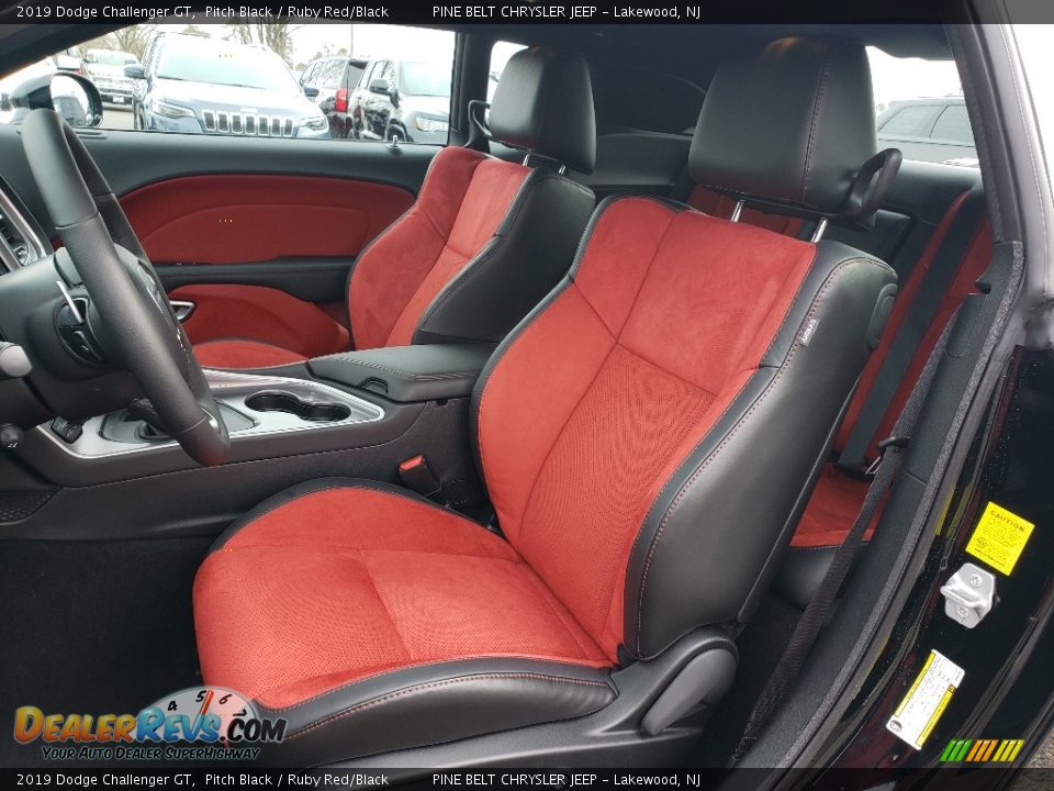 2019 Dodge Challenger GT Pitch Black / Ruby Red/Black Photo #8