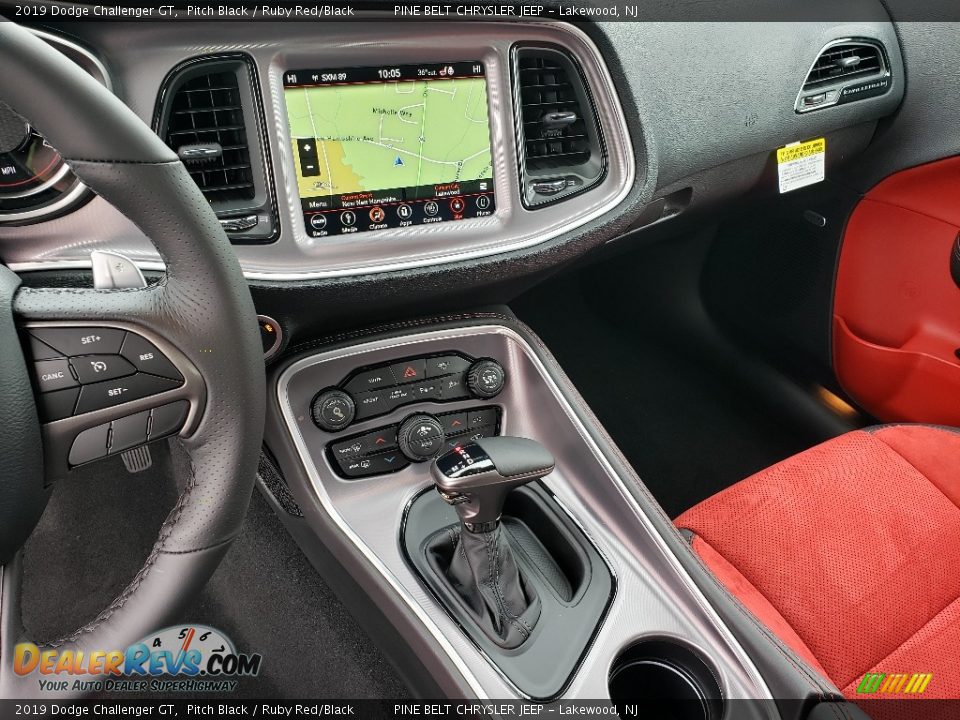 2019 Dodge Challenger GT Pitch Black / Ruby Red/Black Photo #10