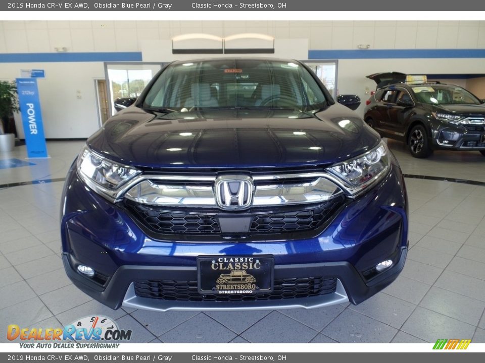 2019 Honda CR-V EX AWD Obsidian Blue Pearl / Gray Photo #3
