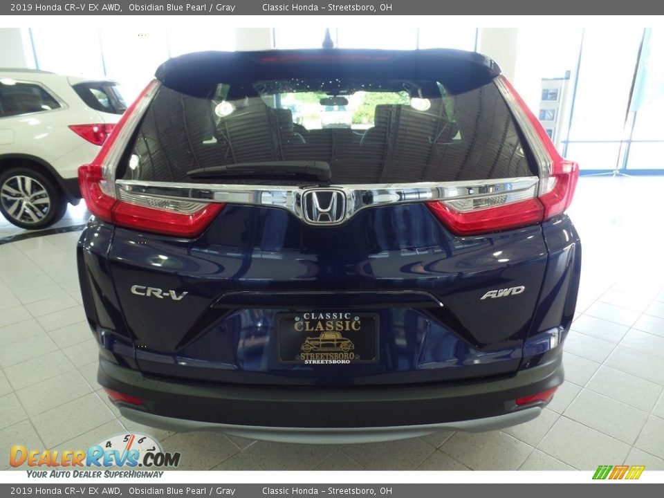 2019 Honda CR-V EX AWD Obsidian Blue Pearl / Gray Photo #5