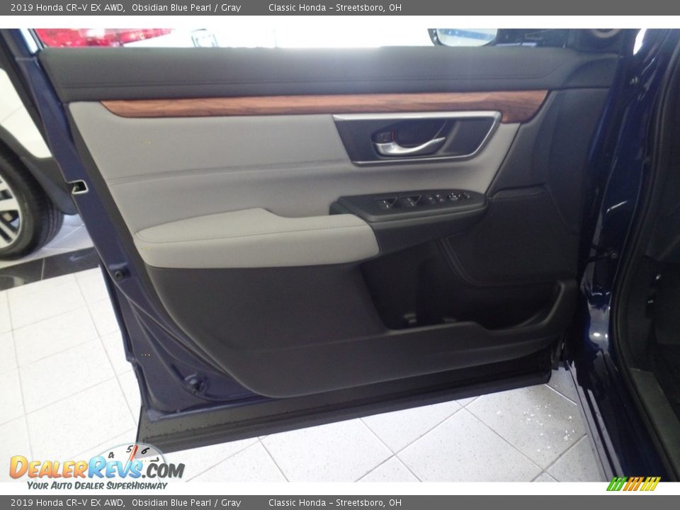 2019 Honda CR-V EX AWD Obsidian Blue Pearl / Gray Photo #6