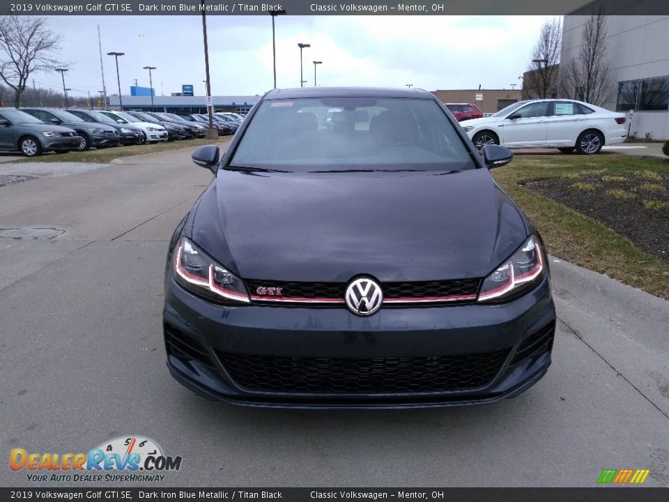 2019 Volkswagen Golf GTI SE Dark Iron Blue Metallic / Titan Black Photo #1