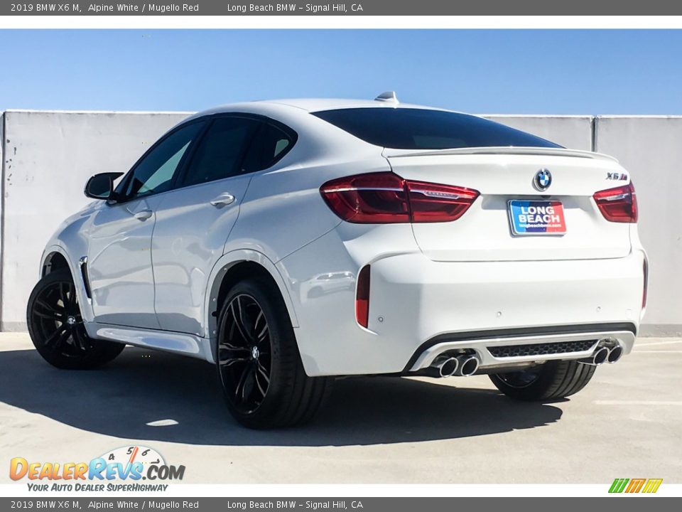 2019 BMW X6 M Alpine White / Mugello Red Photo #2