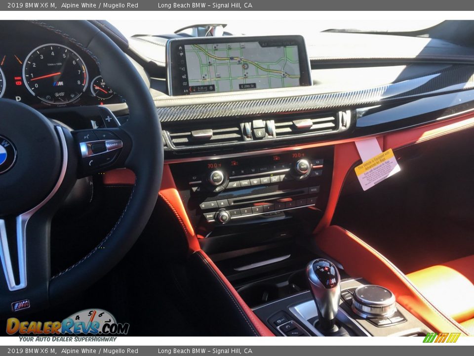 2019 BMW X6 M Alpine White / Mugello Red Photo #6