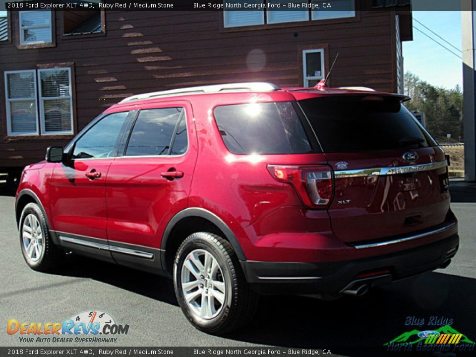 2018 Ford Explorer XLT 4WD Ruby Red / Medium Stone Photo #3