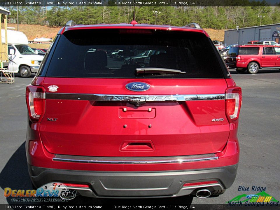 2018 Ford Explorer XLT 4WD Ruby Red / Medium Stone Photo #4