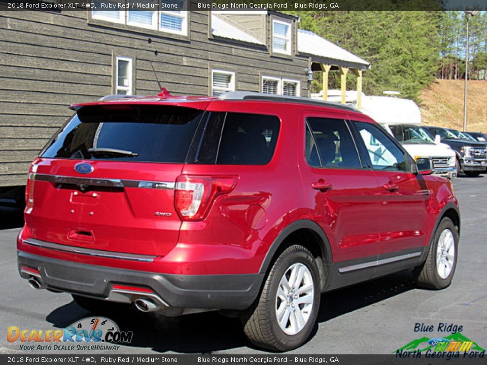 2018 Ford Explorer XLT 4WD Ruby Red / Medium Stone Photo #5