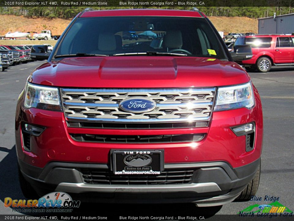 2018 Ford Explorer XLT 4WD Ruby Red / Medium Stone Photo #8