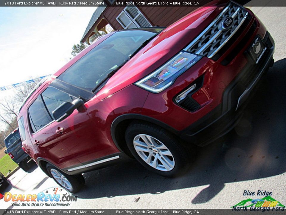 2018 Ford Explorer XLT 4WD Ruby Red / Medium Stone Photo #33