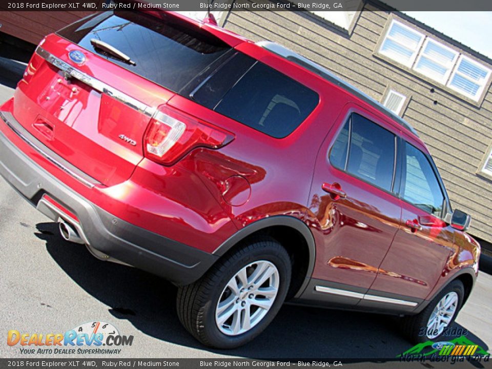 2018 Ford Explorer XLT 4WD Ruby Red / Medium Stone Photo #34