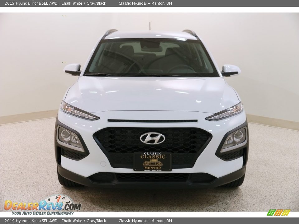 2019 Hyundai Kona SEL AWD Chalk White / Gray/Black Photo #2