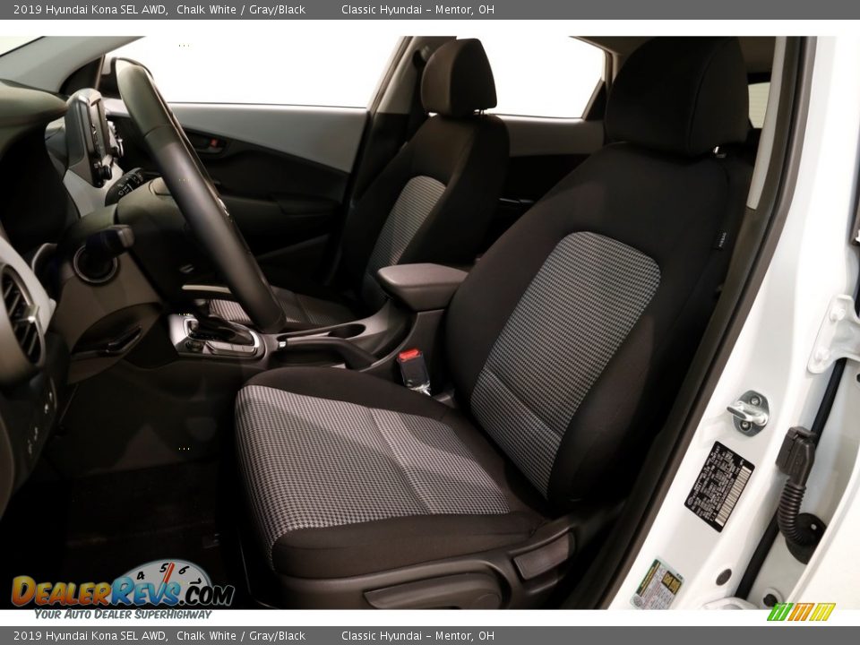 2019 Hyundai Kona SEL AWD Chalk White / Gray/Black Photo #5