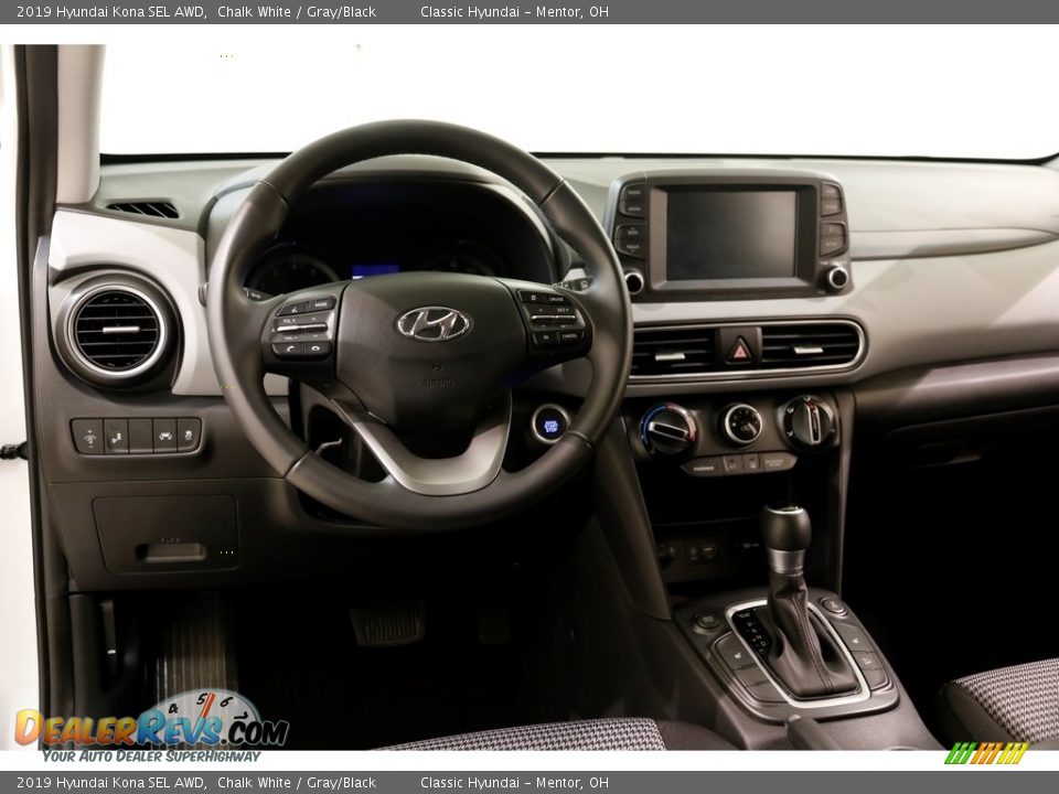 2019 Hyundai Kona SEL AWD Chalk White / Gray/Black Photo #6