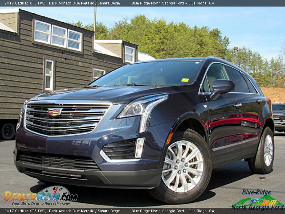 2017 Cadillac XT5 FWD Dark Adriatic Blue Metallic / Sahara Beige Photo #1