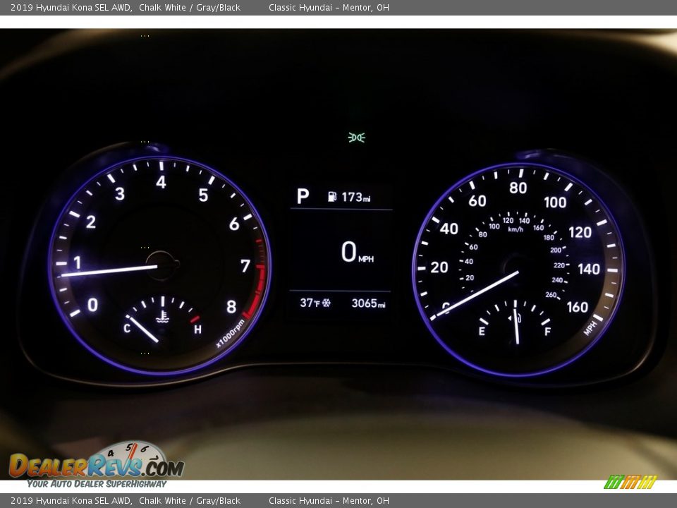 2019 Hyundai Kona SEL AWD Chalk White / Gray/Black Photo #8