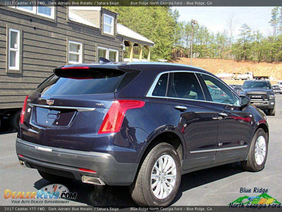 2017 Cadillac XT5 FWD Dark Adriatic Blue Metallic / Sahara Beige Photo #5