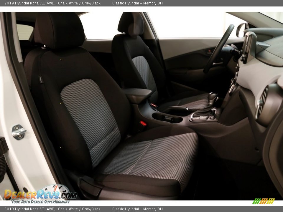 2019 Hyundai Kona SEL AWD Chalk White / Gray/Black Photo #16