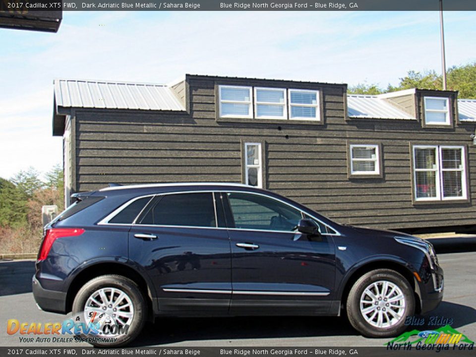 2017 Cadillac XT5 FWD Dark Adriatic Blue Metallic / Sahara Beige Photo #6