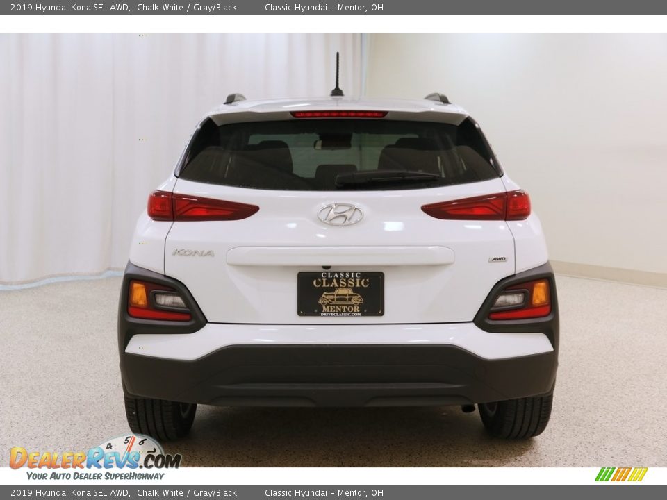 2019 Hyundai Kona SEL AWD Chalk White / Gray/Black Photo #19